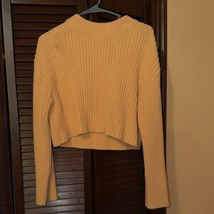 H&M Ribbed Knit Sweater in Orange